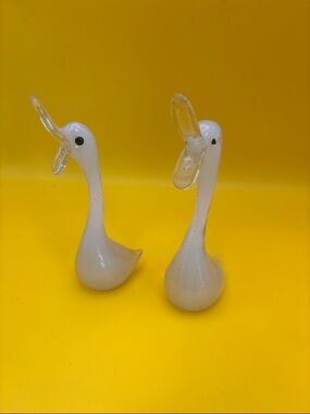 Vintage Murano Glass Screaming Ducks